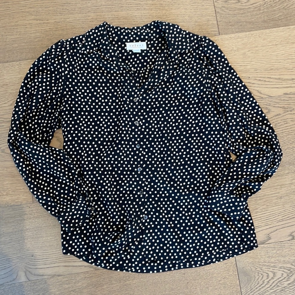 Polka Dot Button Up size small